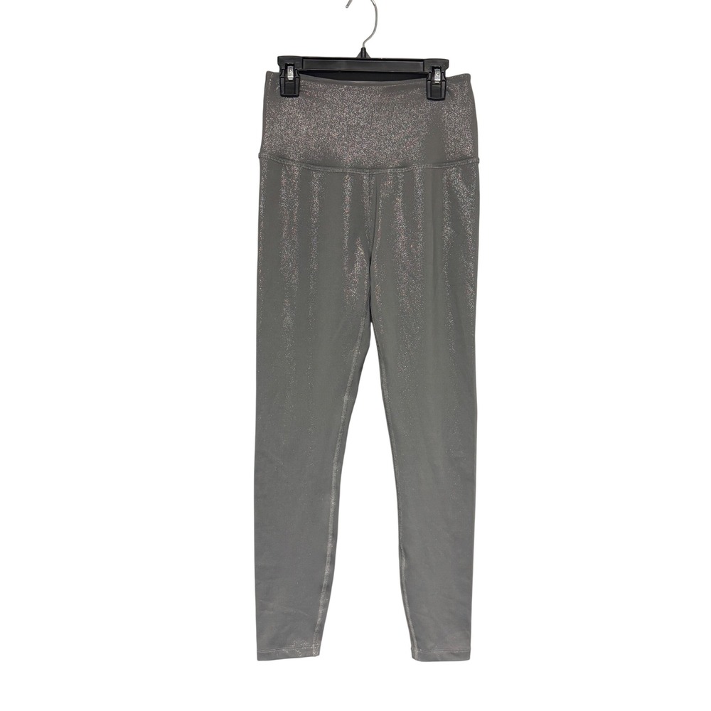 Beyond Yoga High Waist Metallic Shine Women's Size M Gray Activewear Leggings
